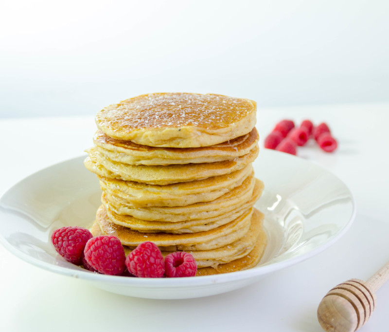 pancakes de ricotta y limón