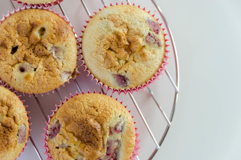 muffins de fresas naturales