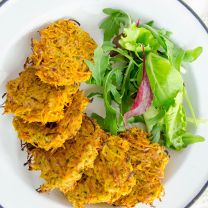 Tortitas de Boniato y Calabacín con Especias