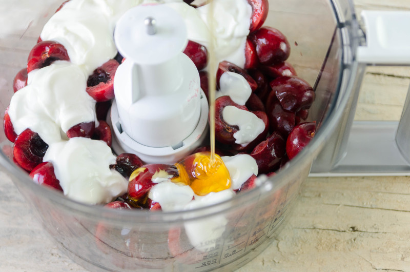 granita de cerezas y miel