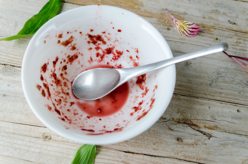 granita de cerezas y miel