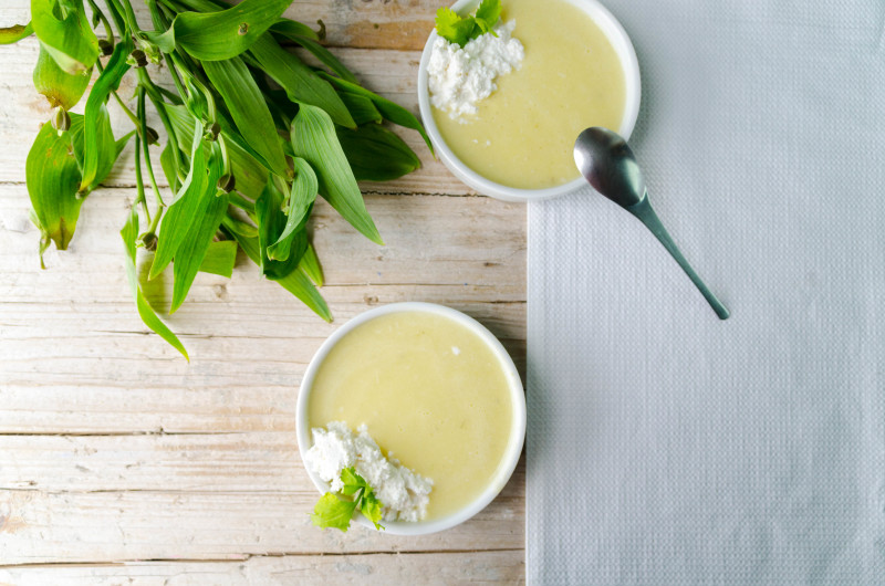 crema fria de calabacin y yogur