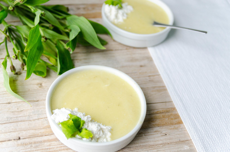 crema fria de calabacin y yogur