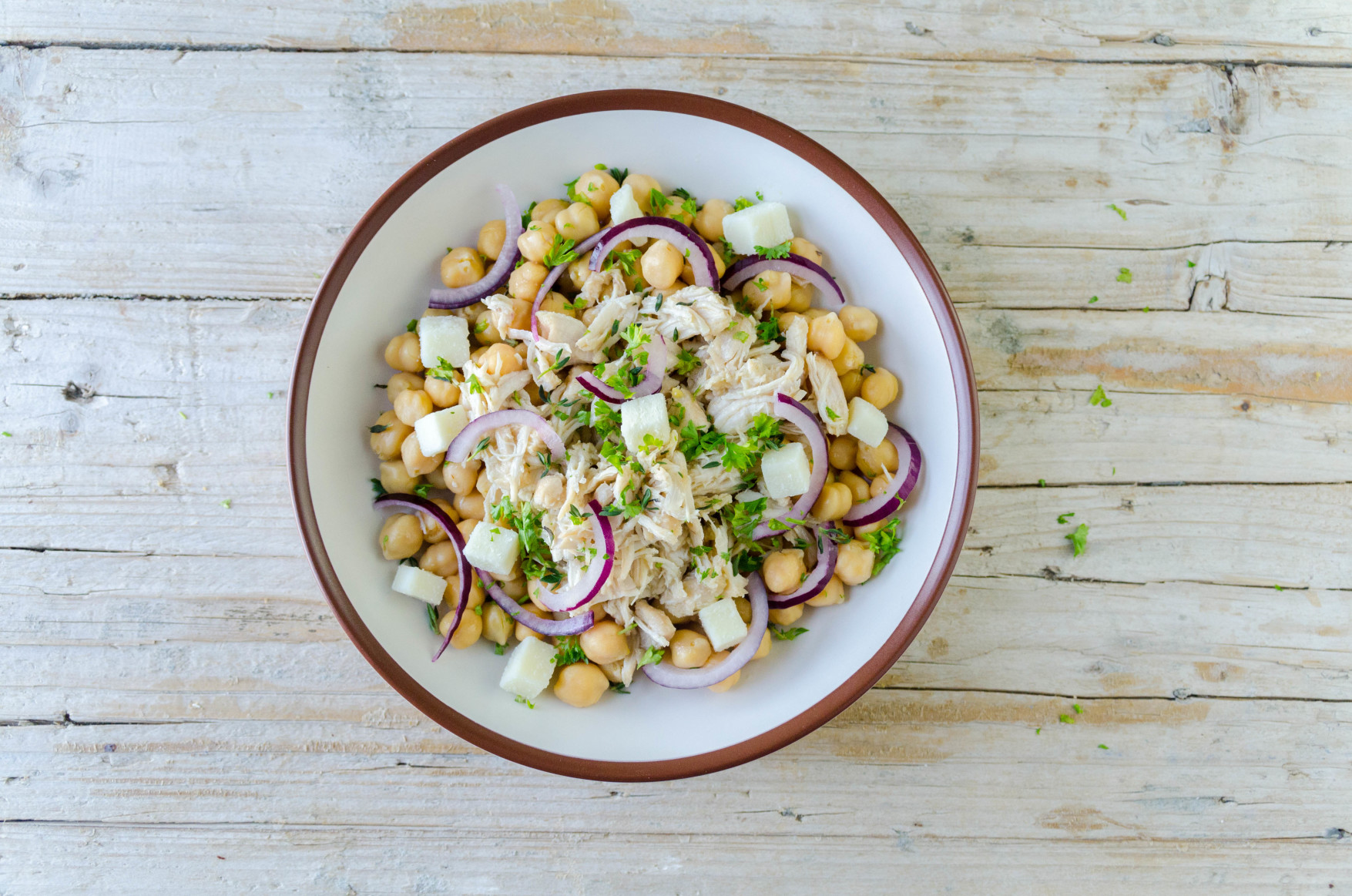 Pechuga de Pollo Escabechada con Garbanzos