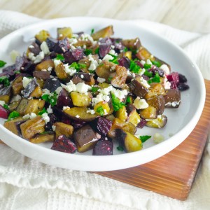 Ensalada de Remolacha, Berenjena y Queso Feta