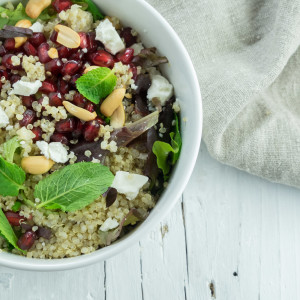 Ensalada de Quinoa, Granada y Menta