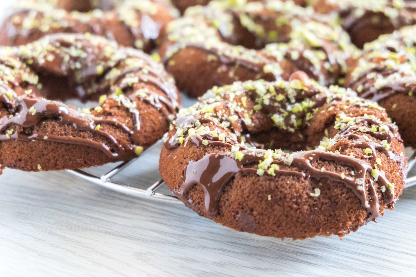 Donuts de Plátano Verde y Chocolate