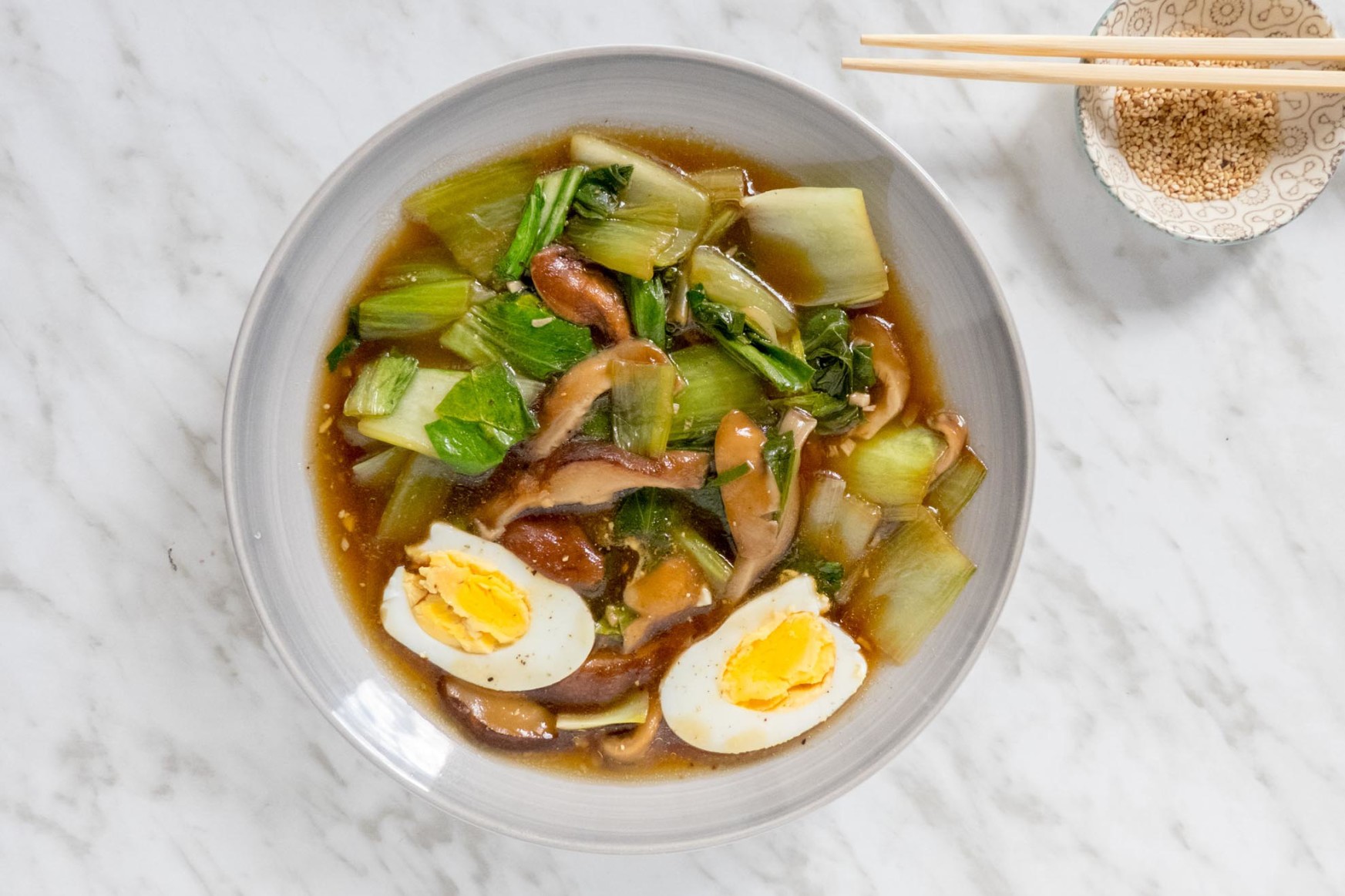 Pak Choi salteado con Shiitake