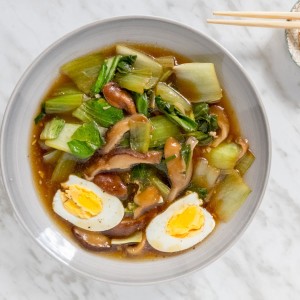 Pak Choi salteado con Shiitake