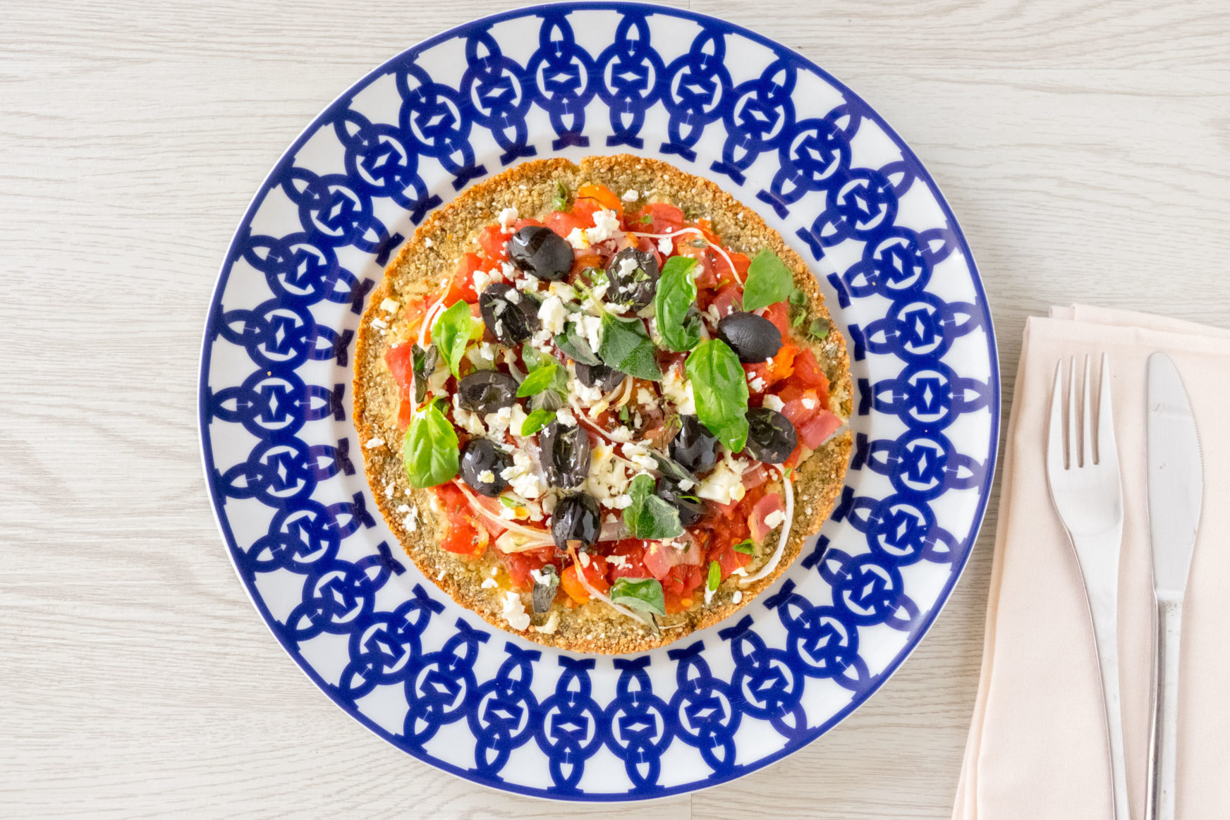 Pizza con base de Quinoa