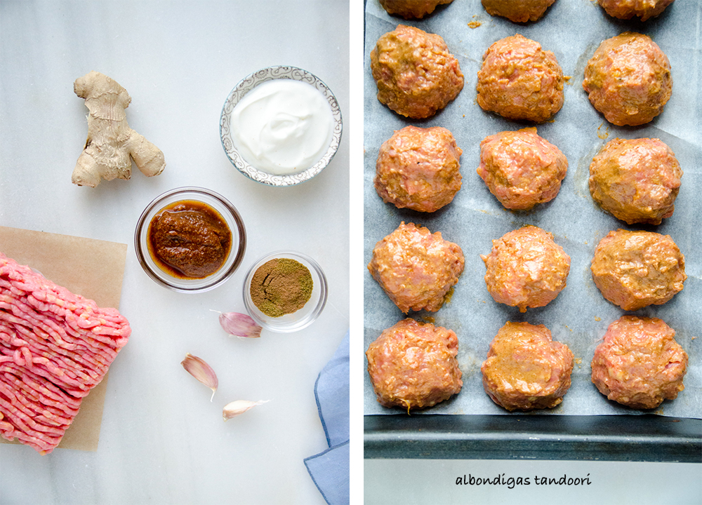 albondigas de pollo tandoori