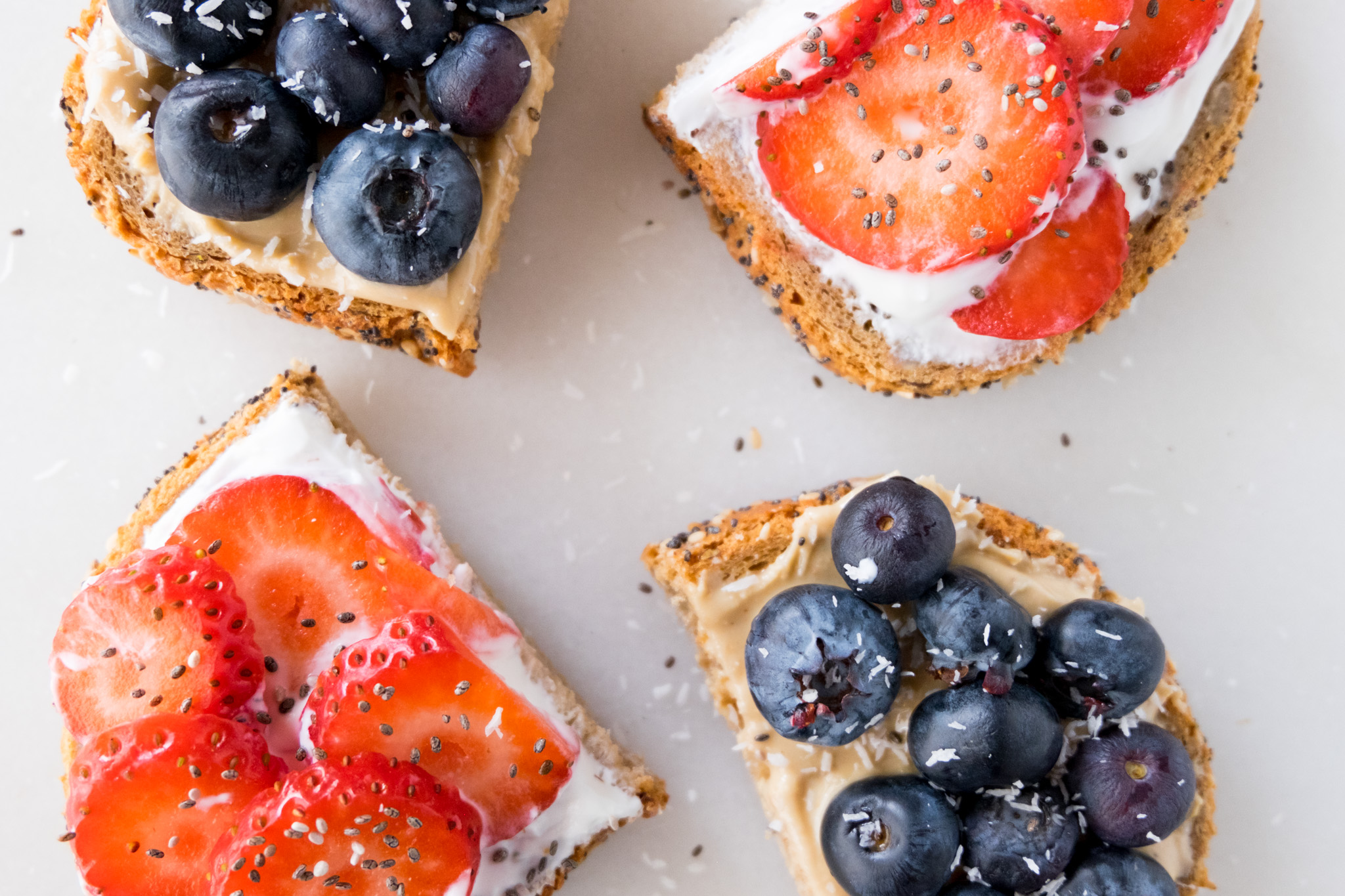 tostadas de frutas