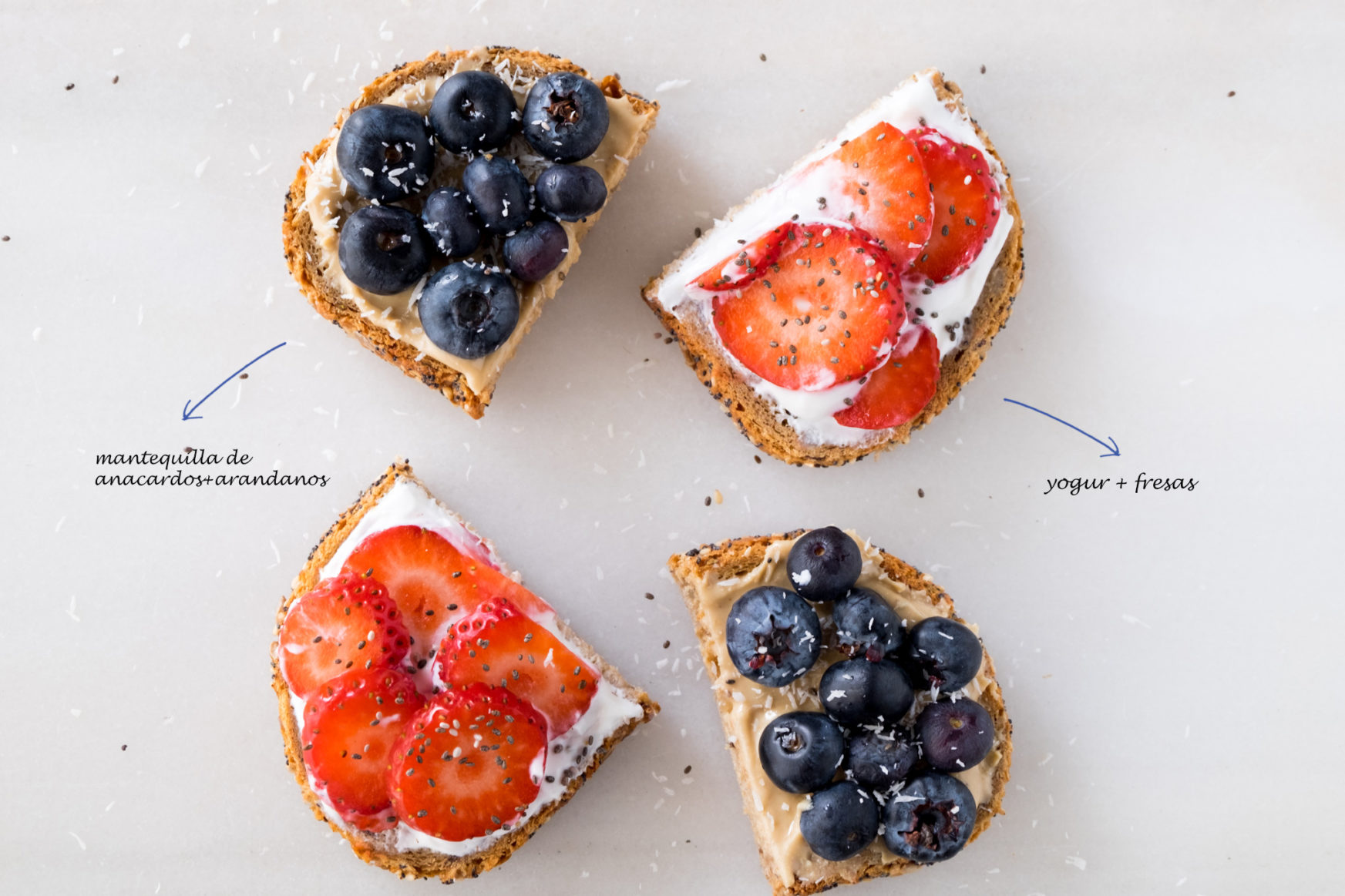 Tostadas de Frutas