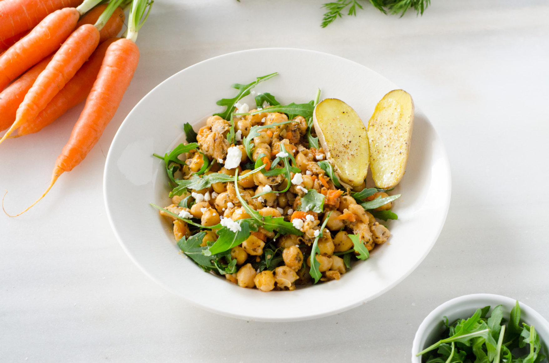 Salteado de Garbanzos y Bacalao