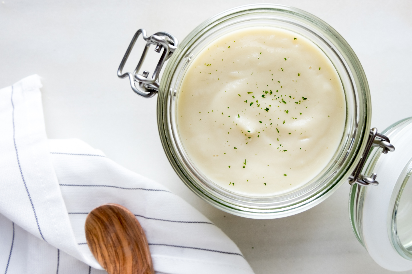 salsa alfredo de coliflor