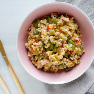 Arroz Meloso de Verduritas y Pollo