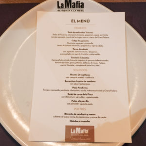 Restaurante La Mafia estrena Nueva Carta