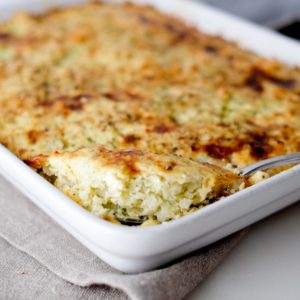 Arroz de Coliflor y Brócoli Gratinado